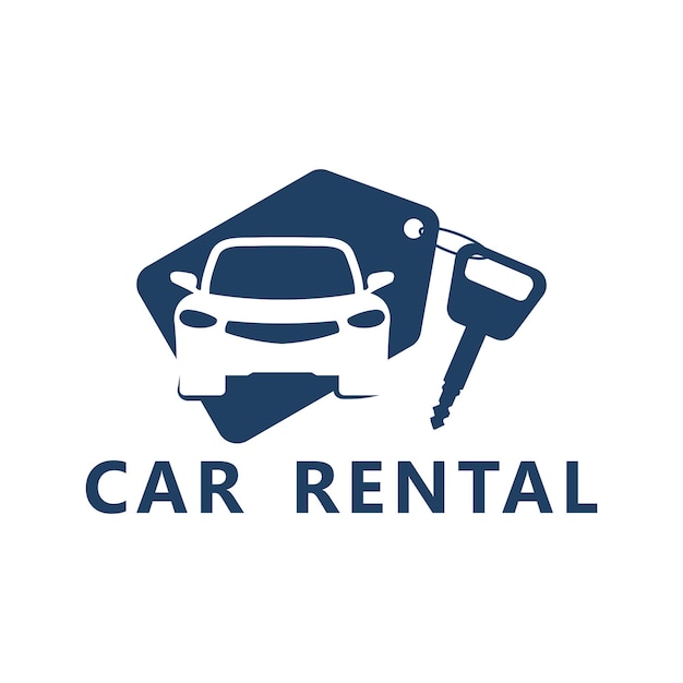 Car rental logo template design