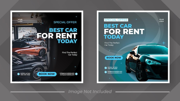 Car rental promotion social media instagram post