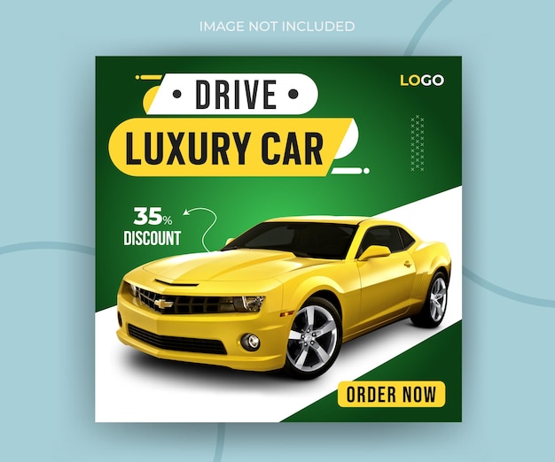 Car rental sale promotion social media instagram post web banner template