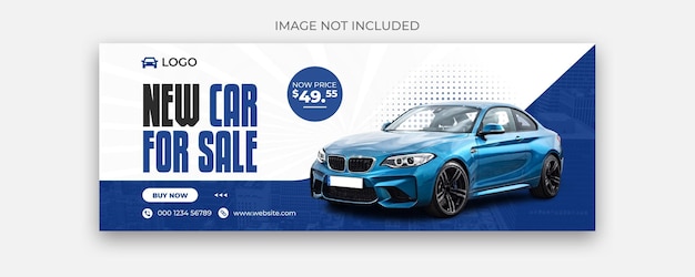 Vector car rental social media facebook cover banner template
