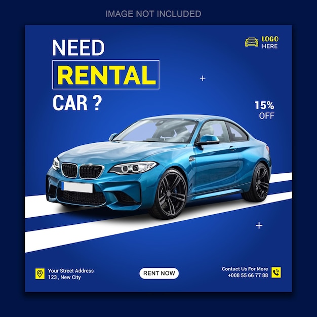 Car rental social media post instagram post template 04