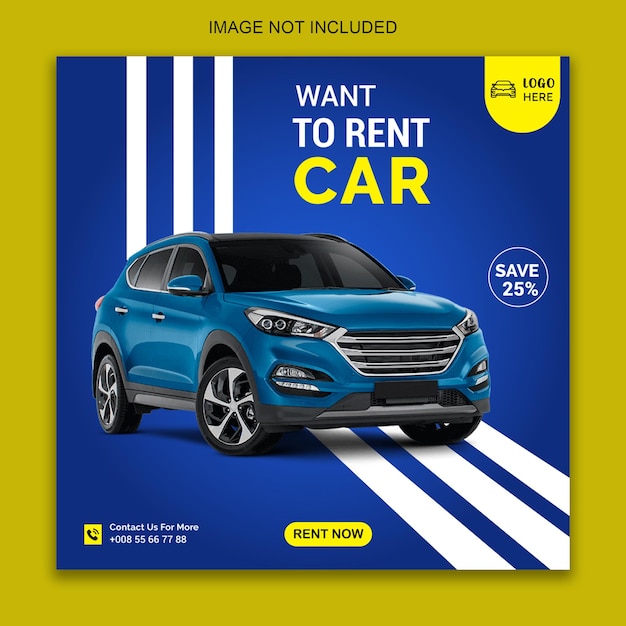 Car rental social media post instagram post template 10