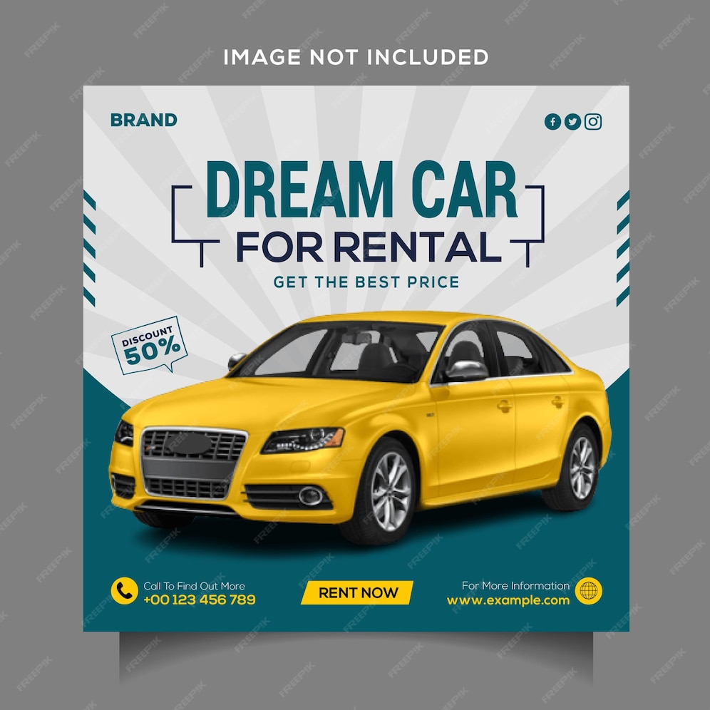 premium-vector-car-rental-social-media-promotional-poster-design-template