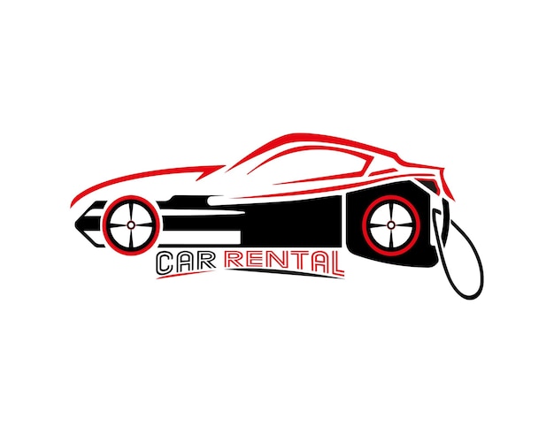 Vector car rental vector logo design