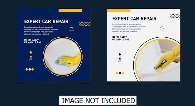 Car repair or car service social media post