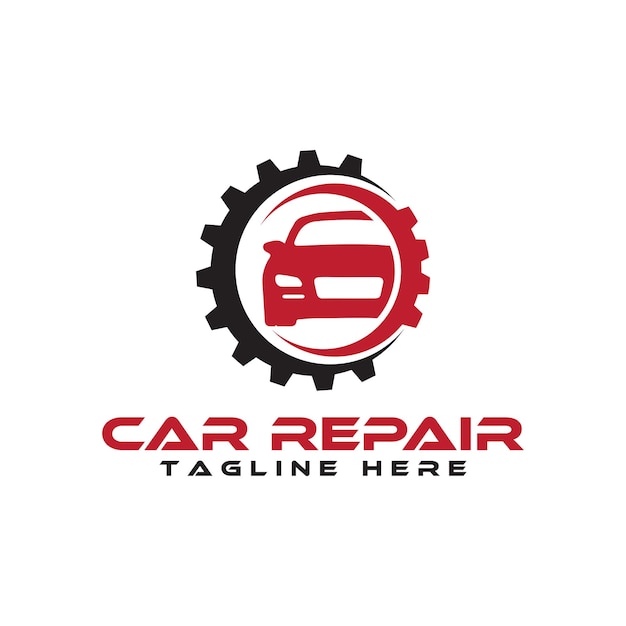 car repair logo design vector template