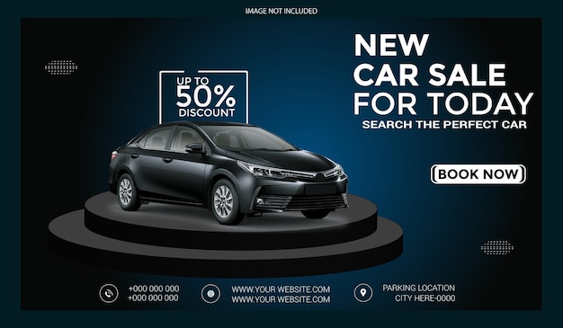 Car sale instagram social media banner post template