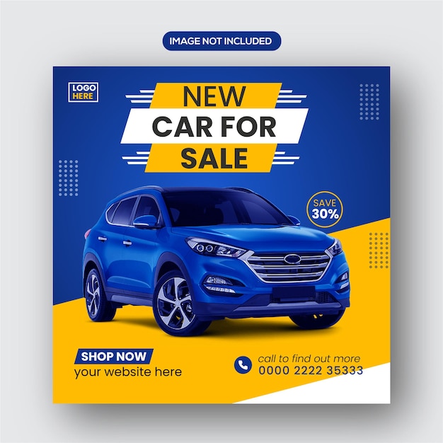 Car sale promotion social media Instagram and Facebook post banner new Design 2022