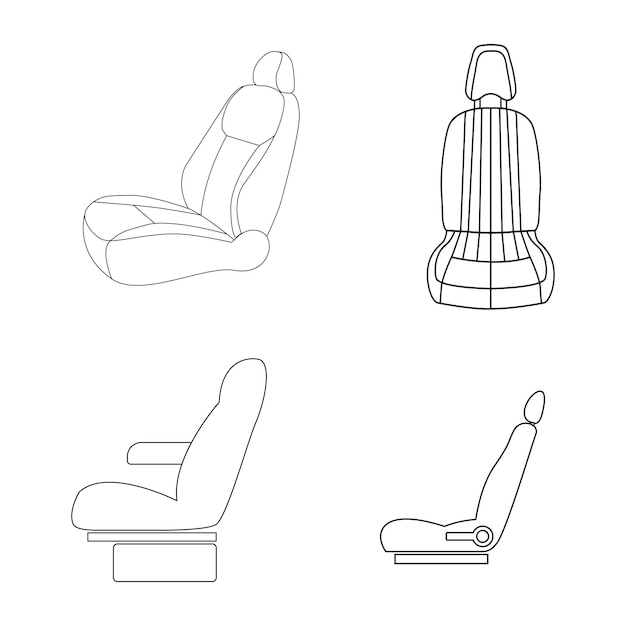 Car seat icon vector