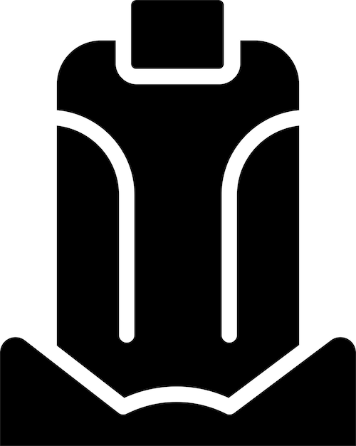 Vector car seat solid and glyph vector illustration