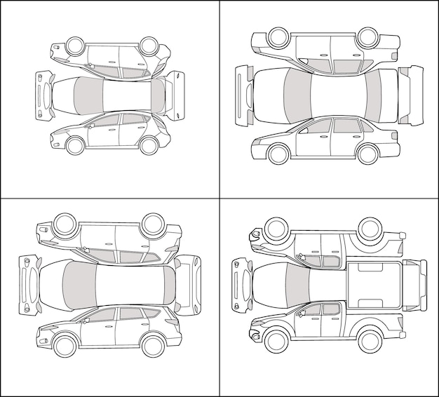 車のセダンハッチバックsuvピックアップ車のチェック条件と検査フォーム