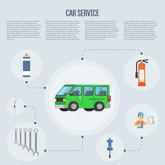 Car serivce infographics