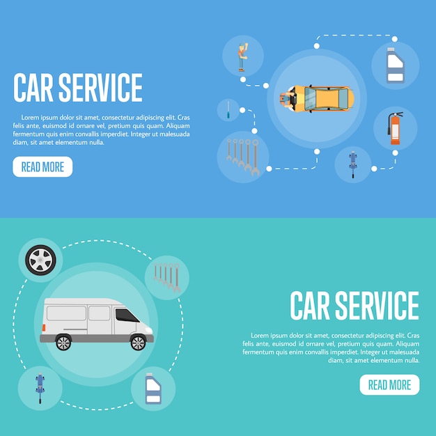 Car service banner template