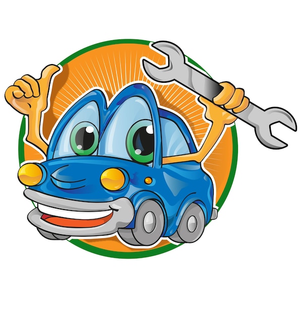 Vector car service cartoon