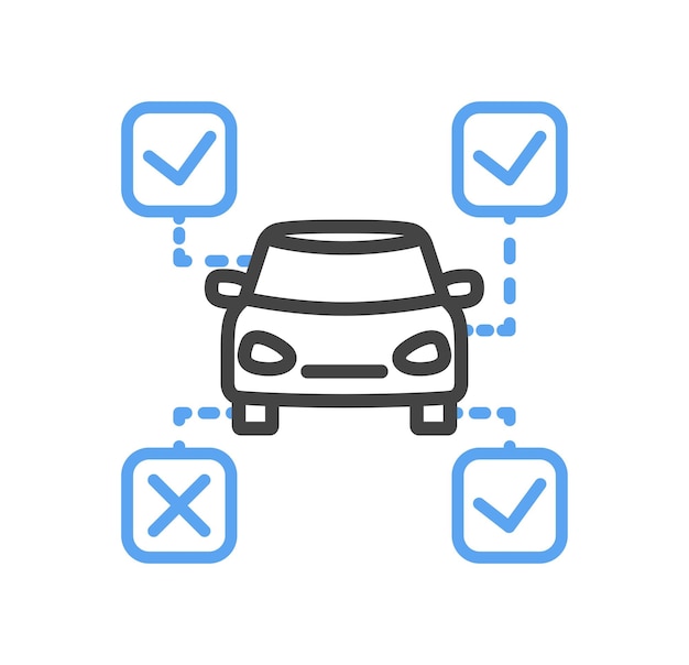 Car service doodle icon