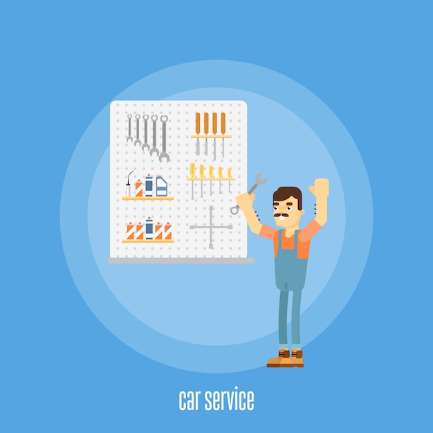 Car service illustration