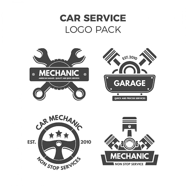 Vector car service logo collection