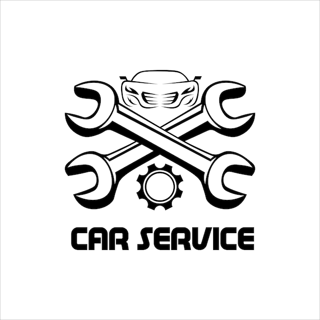 Car service logo illustration vector design