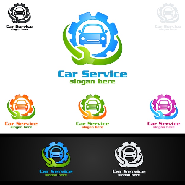 Car Service Vector Logo Design