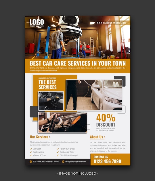 Car services flyer template