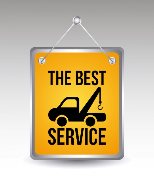 Vector car services over gray background vector illustration