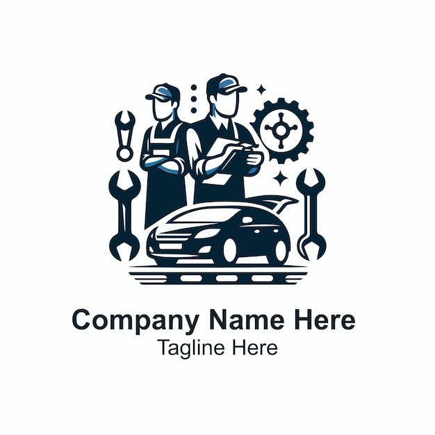 Car servicing and repair logo here