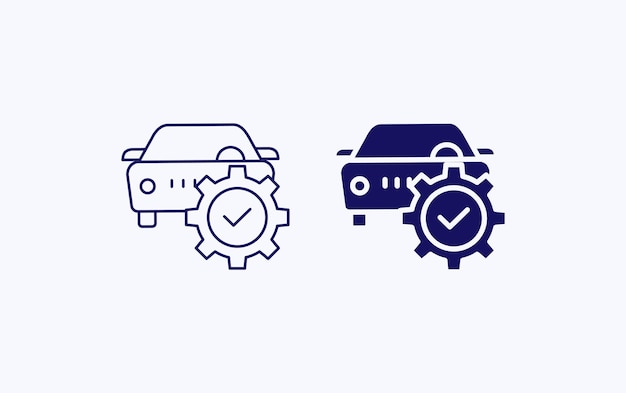 Car setting illustration icon