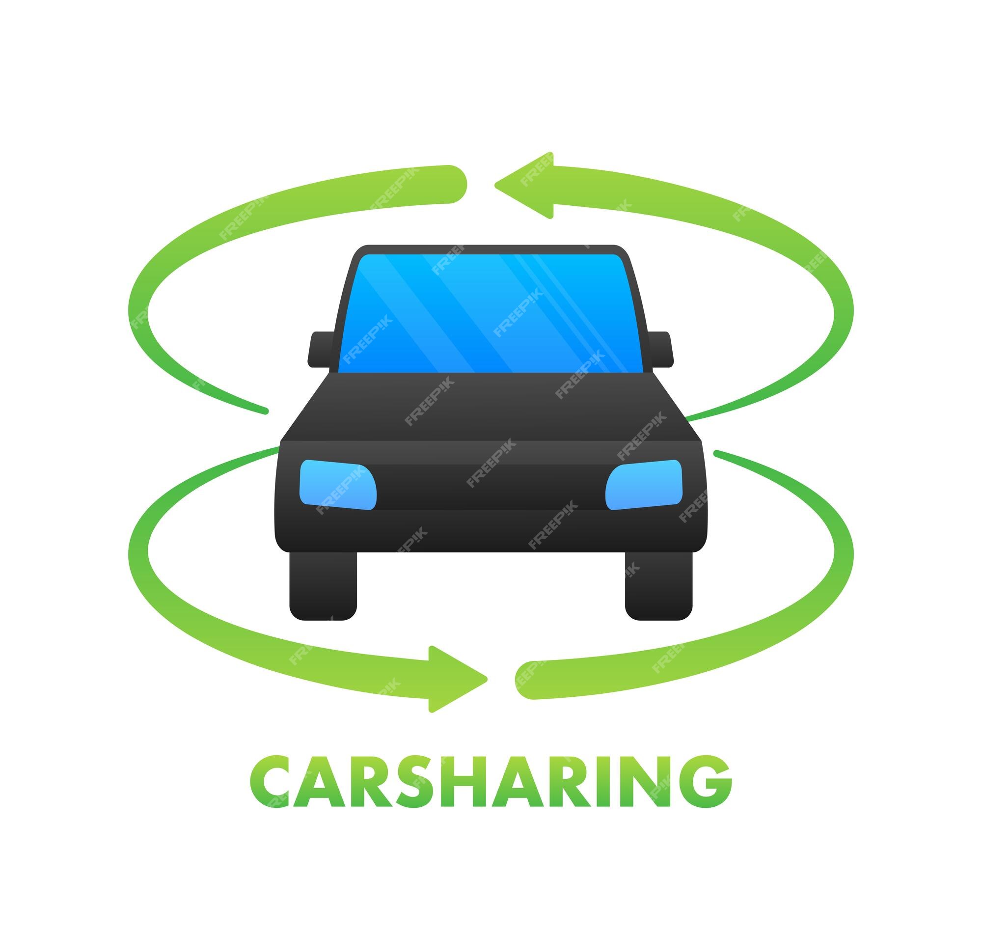 Premium Vector | Car sharing concept carsharing vector icon on white  background lillustration for mobile app design