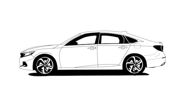 car silhouette art vector  Illustration