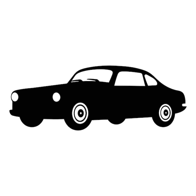 Car silhouette sports car silhouette car view from side vector illustration