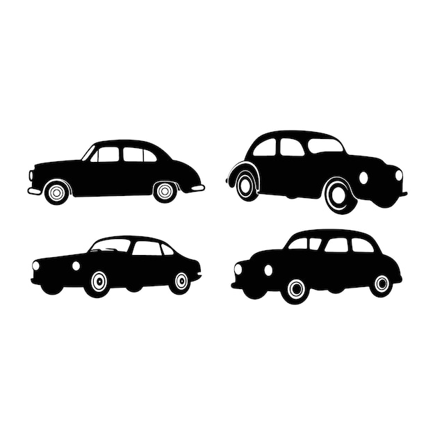 Car silhouette sports car silhouette car view from side vector illustration