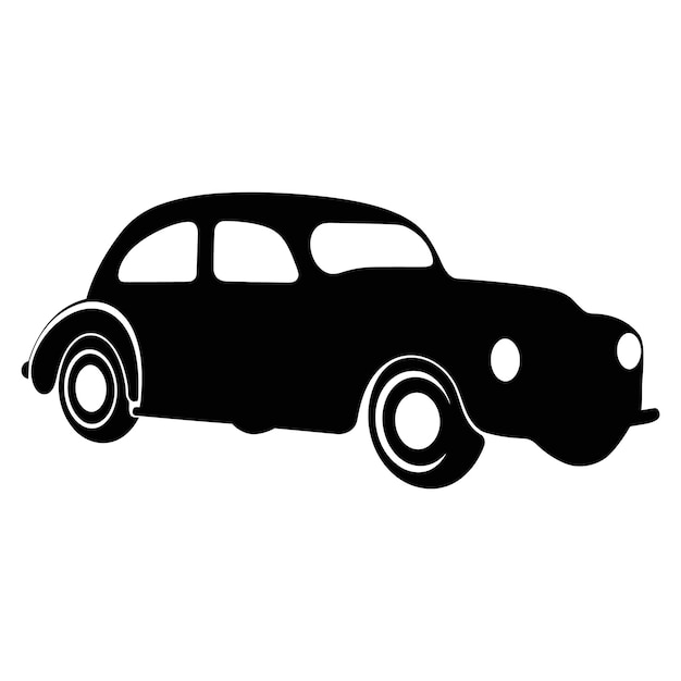 Car silhouette sports car silhouette car view from side vector illustration