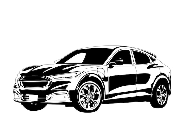 Vector car silhouette  vector illustration