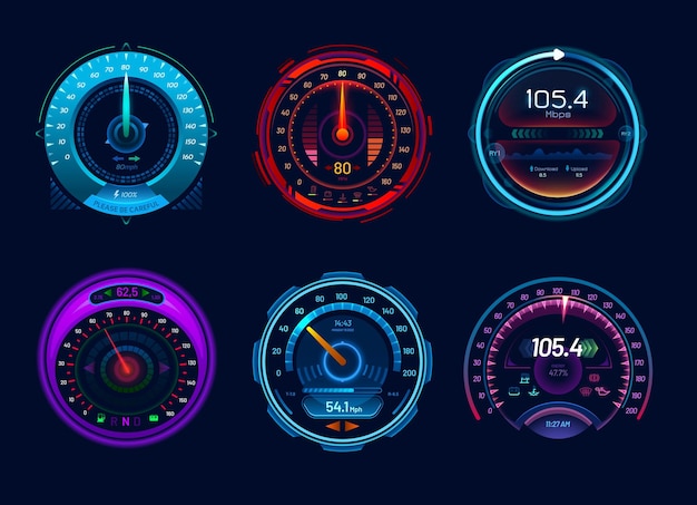 Car speedometer gauge speed meter digital display