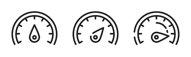 Car speedometer icon. Speedometer vector icons. Speed indicator. Speed icons