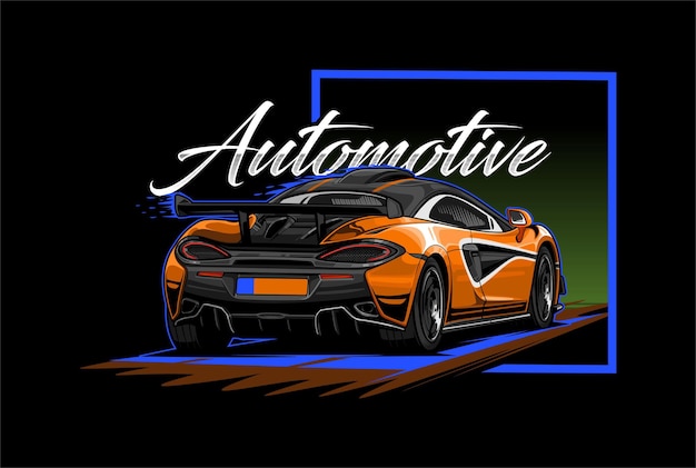 Vista posteriore dello sport automobilistico