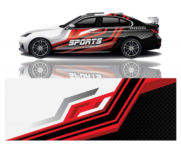 Car sport decal wrap