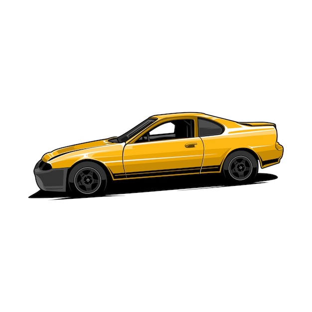 Car sport yellow vehicle