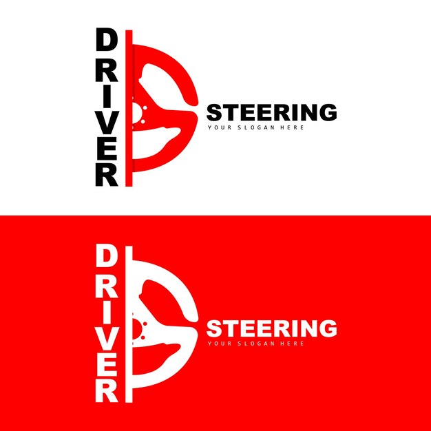 Auto sterzo logo driver vettore trasporto veicolo design riparazione manutenzione garage auto