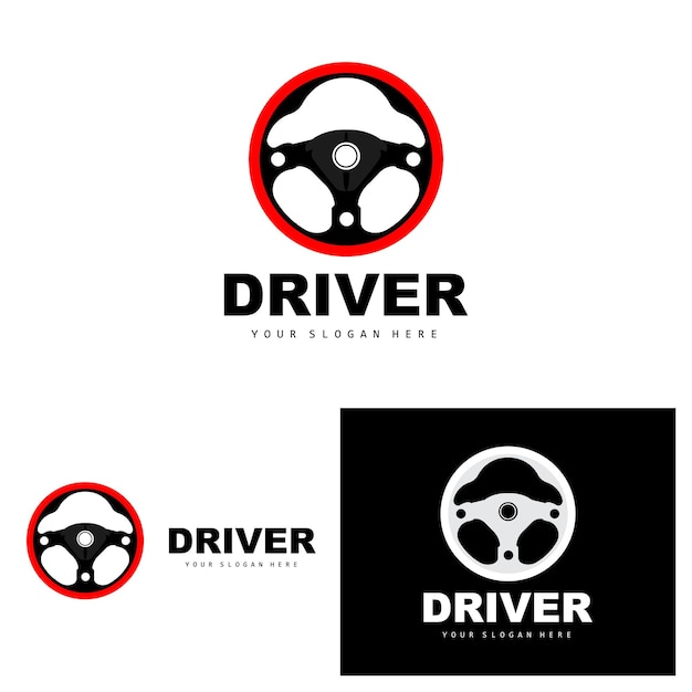 Car Steering Logo Driver Vector Transport Vehicle Design Repair Maintenance Car Garage