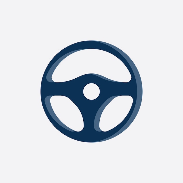 Car steering wheel logo illustration vector