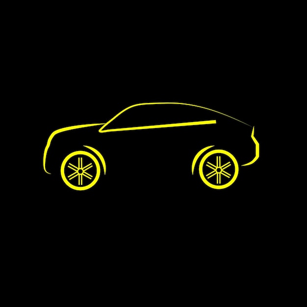 Car symbol design. Logo concept, icon stock illustration