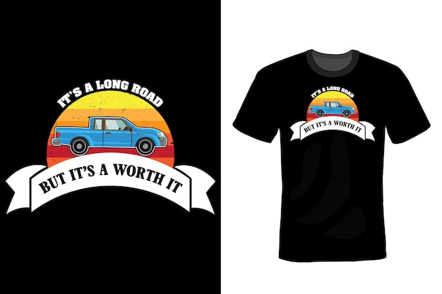 Car T shirt design typography vintage