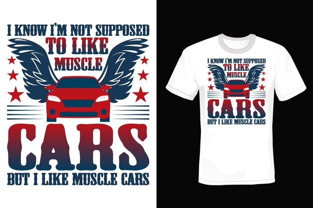 Car t shirt design typography vintage