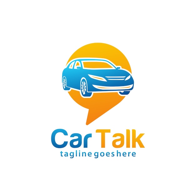 Car talk logo design template