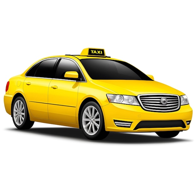Вектор Изображения транспорта автомобиля такси с ai сгенерированы