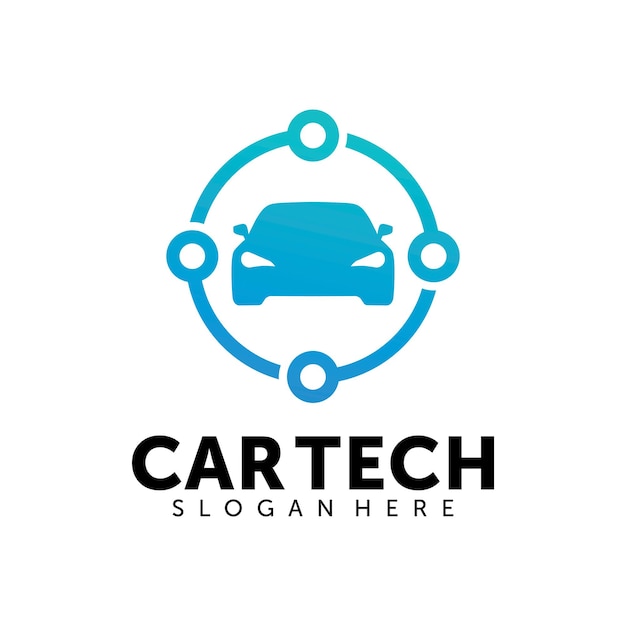 Modello di progettazione del logo di tecnologia automobilistica