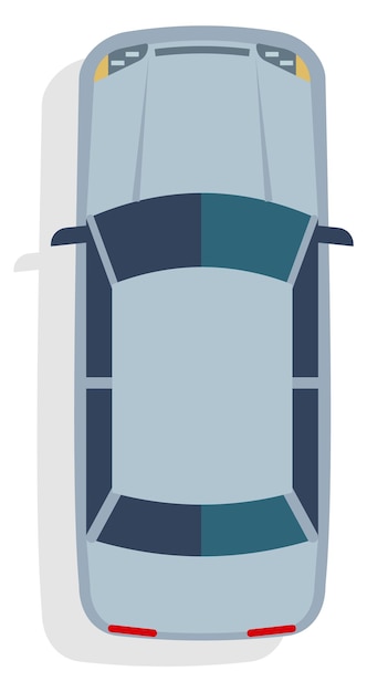 Car top view cartoon road transport icon