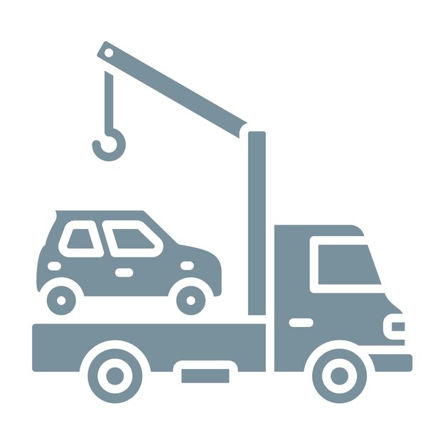 Vector car towing icon