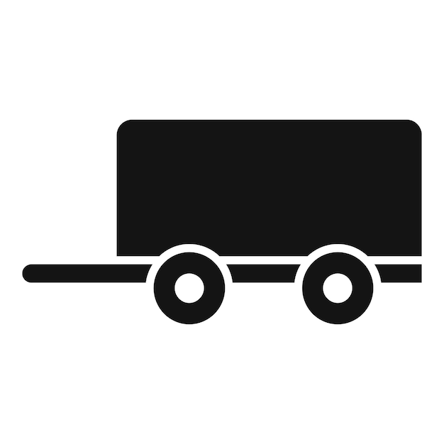 Car trailer icon simple vector auto mechanic spare part